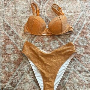 Victoria's Secret Glittery Orange Bikini